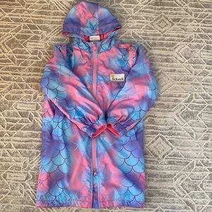 Girl swim parka in mermaid print! Size 6